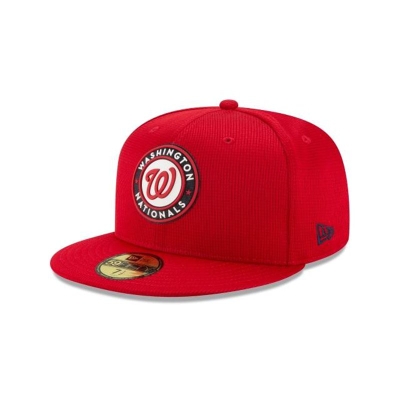 Washington Nationals Gorra | New Era MLB Clubhouse Collection 59fifty Fitted Cap Mexico - Rojos